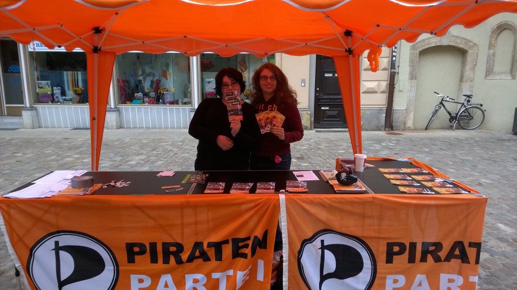 Infostand in Regensburg