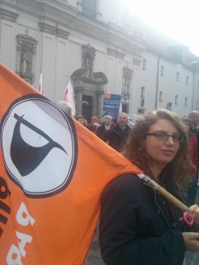 Pirat in Regensburg bei der Demo